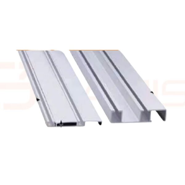 Wardrobe sliding rails with shock absorbers