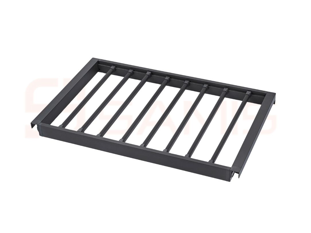 Shock absorbing trouser rack