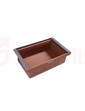 Leather folding basket with shock absorbers