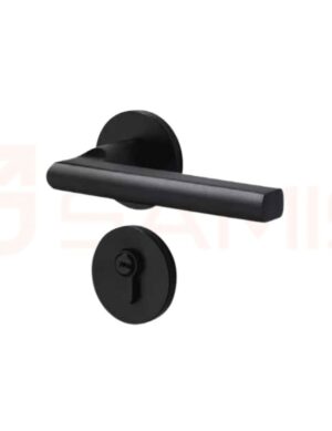 Black door handle split lock