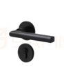 Black door handle split lock